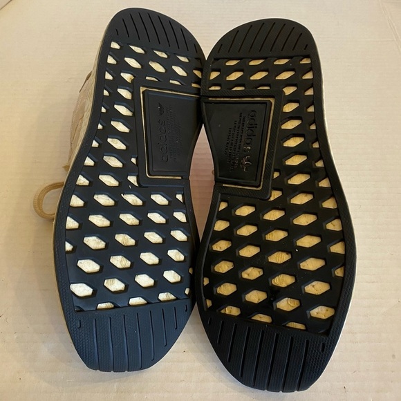 Adidas NMD R2 Linen Beige White Running Shoes Sneakers Size 8.5 - Picture 12 of 14